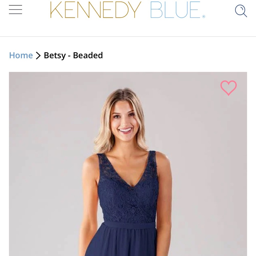 Kennedy Blue Betsy Beaded Bridesmaid Dress - Navy